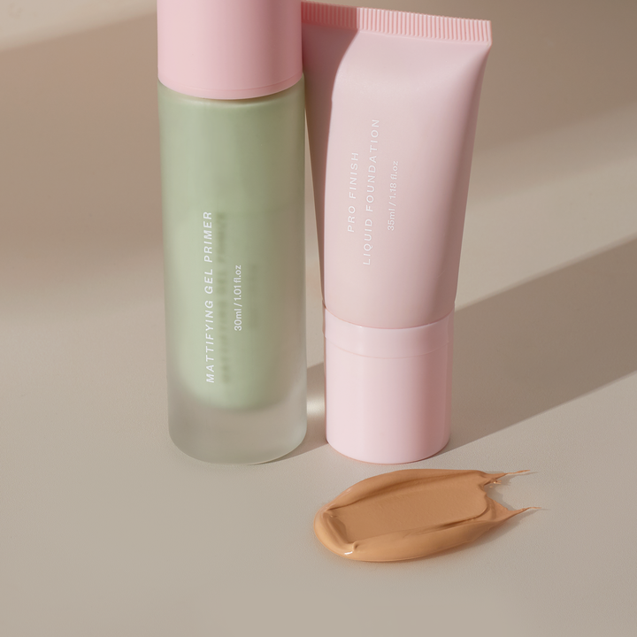 2 Step Pro Finish Liquid Foundation Makeup Bundle - Acne-Prone/Oily/Sensitive Skin