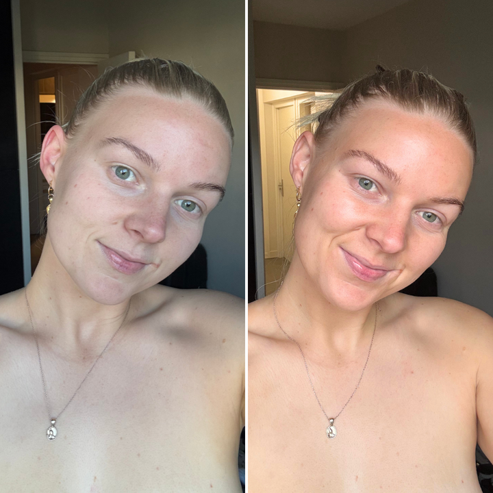 Bronzing Glow Drops Before and After