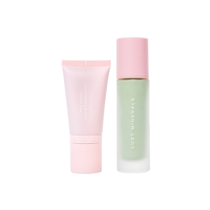 2 Step Pro Finish Liquid Foundation Makeup Bundle - Acne-Prone/Oily/Sensitive Skin