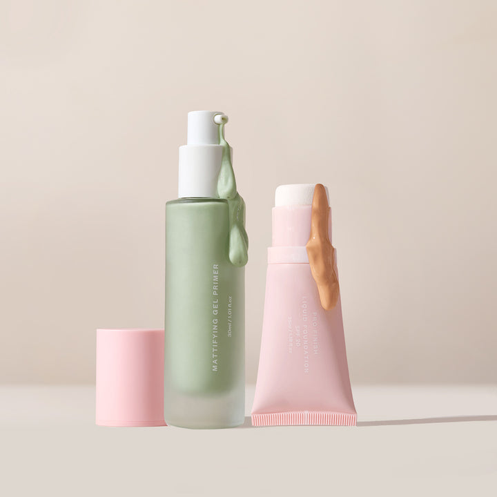 2 Step Pro Finish Liquid Foundation Makeup Bundle - Acne-Prone/Oily/Sensitive Skin
