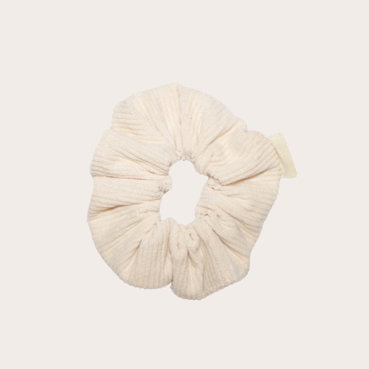 Beige Corduroy Scrunchie