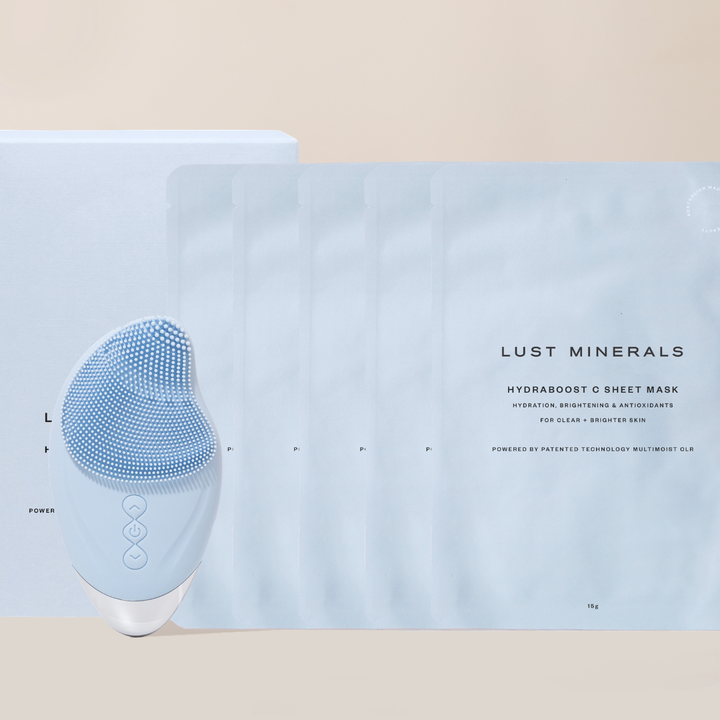 Hydraboost C Sheet Mask Box Set + Facial Massager Box