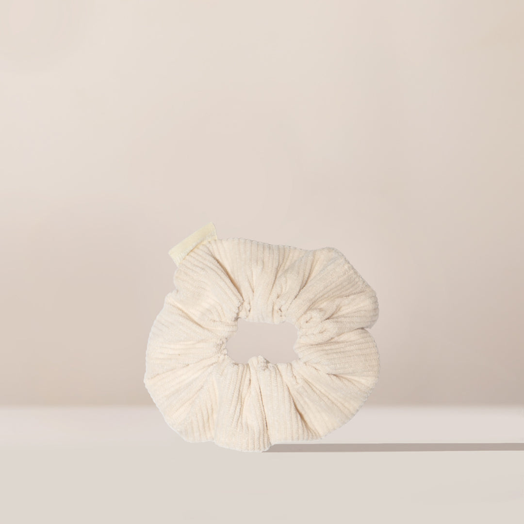 Beige Corduroy Scrunchie