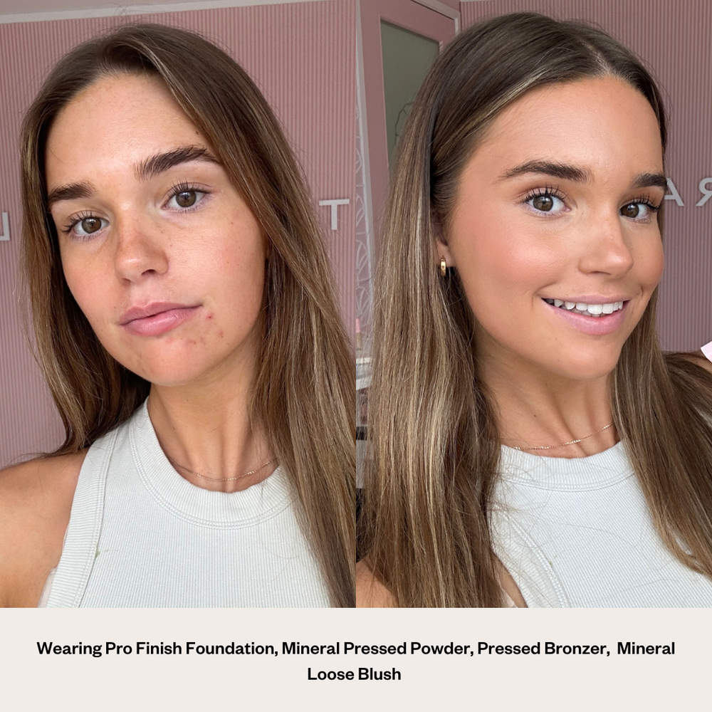 Makeup before and after