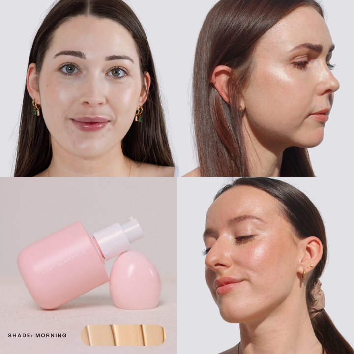 Skin Sync Foundation colour-adapting technology demonstration. Viral new foundation shade Morning 