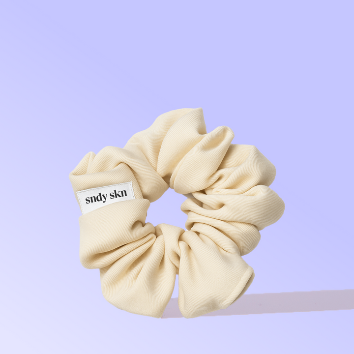 SNDY SKN beige scrunchie 