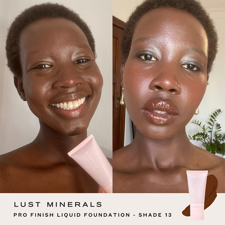 Pro Finish Liquid Mineral Foundation swatches for all skin tones