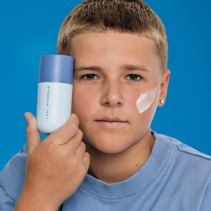Young Face Skincare System with Cleanser and Moisturiser, there is a cleansing face pad, timer and plush wrist bands 